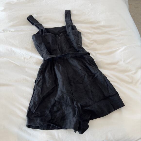 & Other Stories Black Linen Romper Size XS - Picture 5 of 6